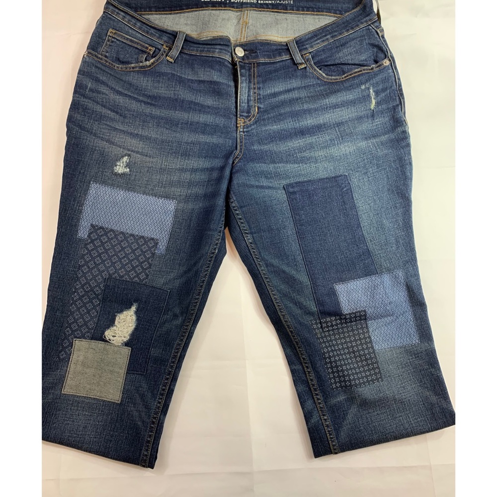 OLD NAVY: Boyfriend Patchwork Skinny Jeans Sz: 12R